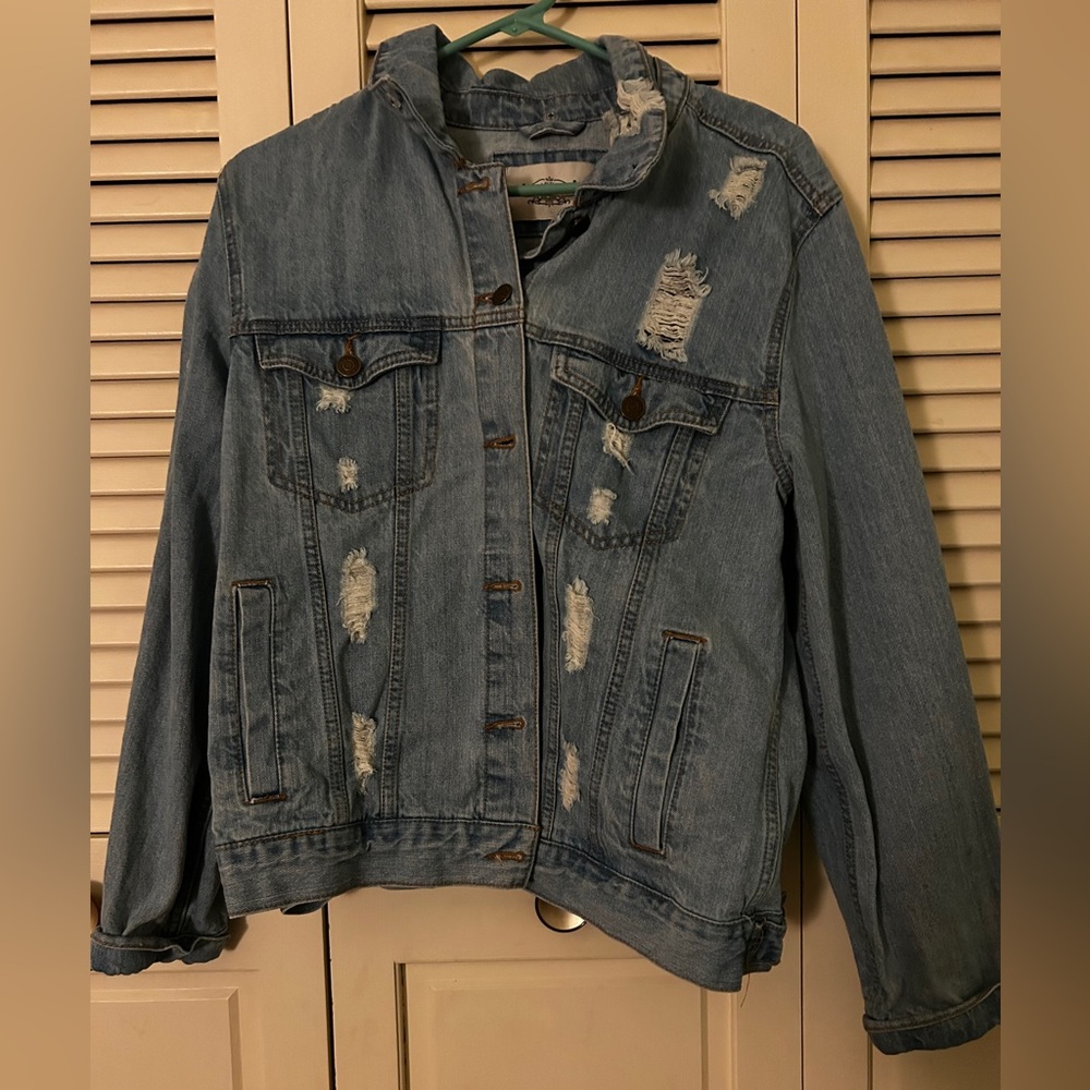 Vintage Ripped Jean Jacket